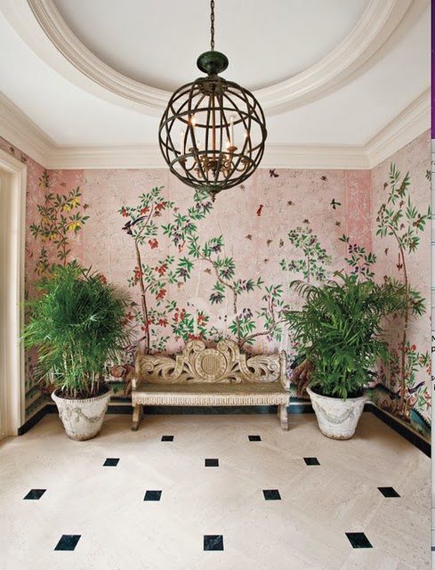 Parish Hadley Pink De Gournay Entry The Glam Pad