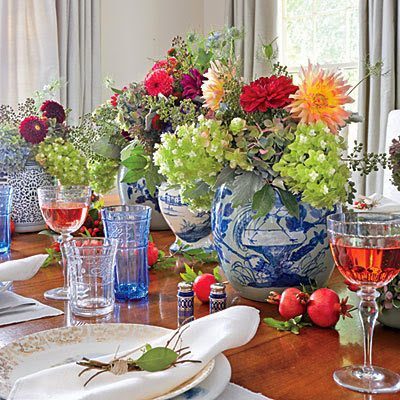 A Blue and White Southern Living Thanksgiving