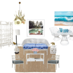 palm-beach-chic-chinoiserie-murano-shell-lamp-vintage-wicker-slim-aarons-blue-and-white-faux-bamboo