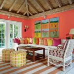 colorful-guest-house-living-room-tuscan-coral-benjamin-moore-kemble-interiors