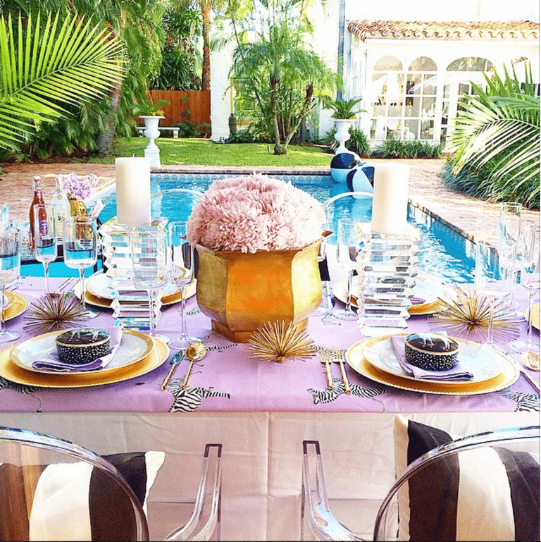 A Purple Palm Beach Shower by Luxe Report Designs