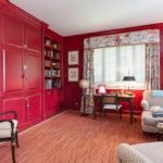 red-lacquer-palm-beach-study-office-library