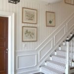 pendleton-palm-beach-leta-austin-foster-framed-botanicals-prints-painted-wood-floor-entrance-entryway-stairs