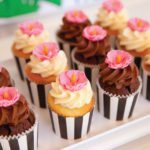 black-white-hollywood-regency-floral-cupcakes