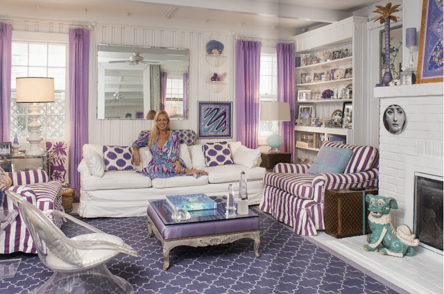 Purple Lavender Living Room Madeline, Madeline Weinrib Rug Knock Off