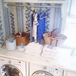 quadrille-climbing-hydrangea-wallpaper-blue-and-white-laundry-room
