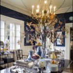 blue-traditional-dining-room-thanksgiving-buffet