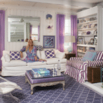 purple-lavender-living-room-madeline-weinrib-rug-lucite-mirrored-glamorous-jules-reid