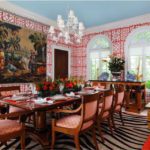 trellis-wallpaper-lattice-dining-room