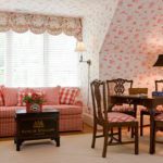 card-table-red-white-checks-gingham-chintz-floral