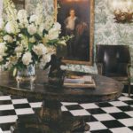 green-toile-wallpaper