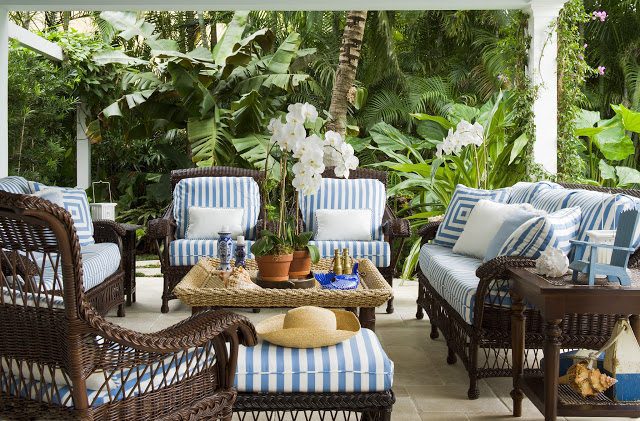 Blue and White Palm Beach Perfection