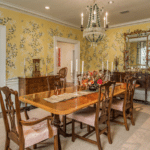 chinoiserie-yellow-wall-paper-damask-sisal-rug