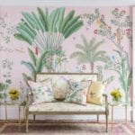 de-gournay-vignette-settee-tropical-chinoiserie-wallapaper-pink