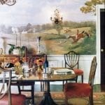 murals-hand-painted-walls-equestrian-dining-room