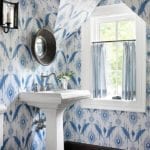 thibaut-ikat-blue-and-white-wallpaper-bathroom-pedestal-sink