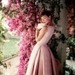 audrey-hepburn-pink-flowers-dress