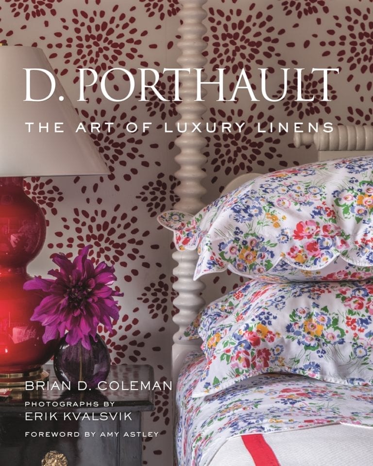 D. PORTHAULT FLEURS ET PAPILLONS BLUE TOWELS – Gramercy