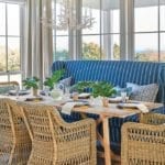 blue-and-white-stripes-banquette-wicker-coral-chandelier