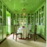 green-lacquered-butlers-pantry-silver-closet-storage-les-touches-herend-queen-victoria