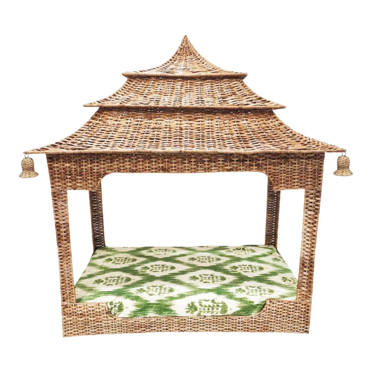 Wicker Pagoda Dog Bed