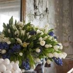 greek-easter-eggs-blue-white-antique-sideboard-chinoiserie-wallpaper-hand-painted