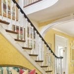 yellow-damask-entryway-wallpaper-quadrille