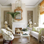 chintz-chairs-gilt-mirror-fireplace