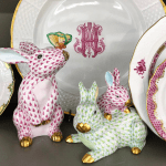 pink-and-green-herend-bunnies