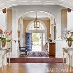 traditional-entryway-persian-rug-hardwood-floors-herringbone-antiques