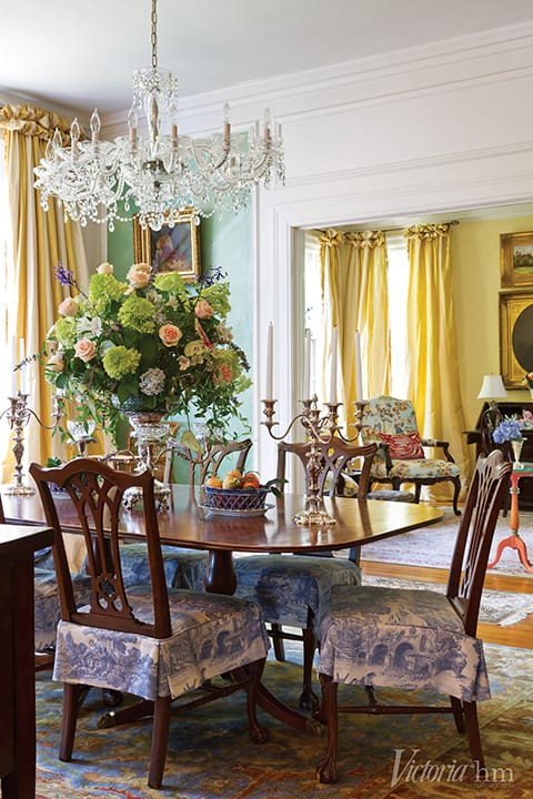 formal-dining-room-silk-curtains-crystal-chandelier-sterling-silver-candelabras