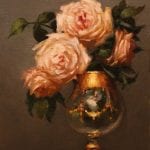 Blush Roses in Italian Glass