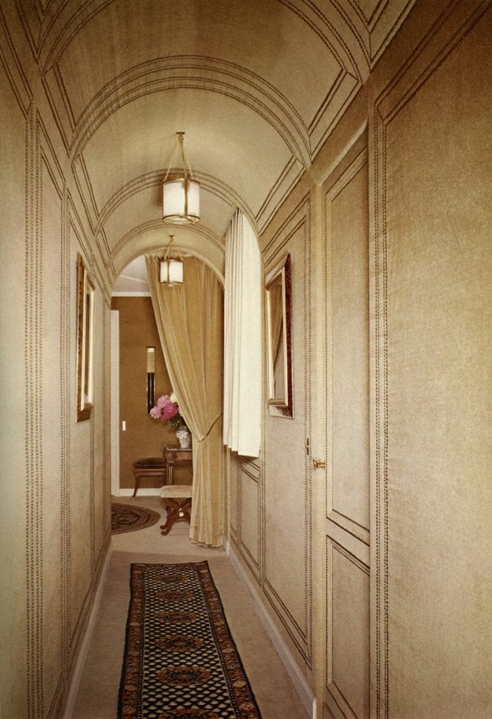 dior-and-his-decorators-book-velvet-walls-hallway - The Glam Pad