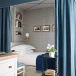 veere-grenney-dressing-room-alcove-bed-canopy-folly-linen-fabric-schumacher-peacock-blue