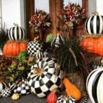 mackenzie-childs-courtly-check-black-white-halloween-pumpkins-display-front-porch