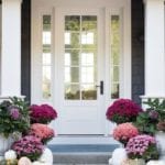 pink-purple-fuschia-mums-chrysanthemums-pumpkins-fall-decor-front-door