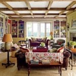 gil-schafer-family-room-chesterfield-sofa-brown-velvet