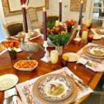 shelley-johnstone-paschke-thanksgiving-table-woodland-spode-bamboo-flatware-pheasants-amber-glassware