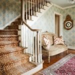 stark-antelope-carpet-rug-stair-runner-staircase-persian-rug-entryway-foyer-french-settee-crystal-chandelier