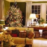 tory-burch-green-velvet-new-york-apartment-christmas-tree-presents