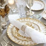 Gold-Decorating-Ideas-Tablescape-White-linen-napkins-monogrammed-crystal-sterling-silver