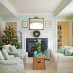 benjamin-moore-serene-breeze-christmas-tree-blue-turquoise-living-room
