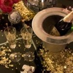 camille-styles-new-years-eve-party-for-kate-spade-champagne-glitter-disco-ball