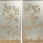 chinoiserie-hand-painted-wallpaper-panels-framed-gold-silver-metallic