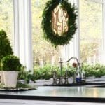 christmas-pinecones-garland-topiaries-wreath-monogram-monogrammed-preppy-kitchen