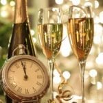 gilded-gold-new-years-eve-old-fashioned-clock-champagne-glasses-toast