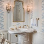 climbing-hydrangea-quadrille-wallpaper-sherle-wagner-powder-room-blue-and-white-traditional