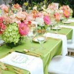 james-farmer-tablescape-pink-green-flowers-floral-arrangements-hydrangeas-roses-gold-flatware