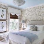 schumacher-wallpaper-bedroom-botanical-prints-framed