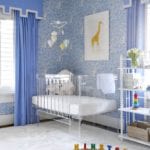 amy-berry-aubre-de-matisse-quadrille-wallpaper-nursery-blue-white-chic-lucite-crib